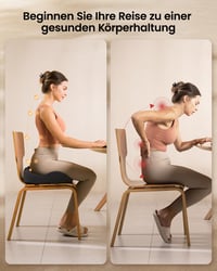 Ergonomický vankúš na sedenie ProtoArc na kancelársku stoličku, ortopedický, čierny, opora pre kríže a sedacie svaly na dlhé sedenie 8