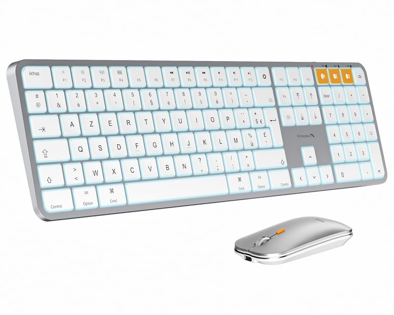 ProtoArc KM100-A bežična retro tipkovnica s pozadinskim osvjetljenjem za Mac