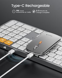 ProtoArc KM100-A Wireless Mac Billentyűzet Retro Megvilágított 4