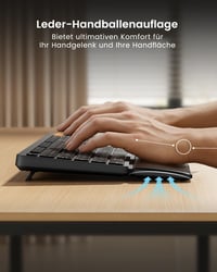 ProtoArc KM60 Wireless Bluetooth Billentyűzet és Egér Szett, Csuklótámasz, Újratölthető, PC/Mac - black 4