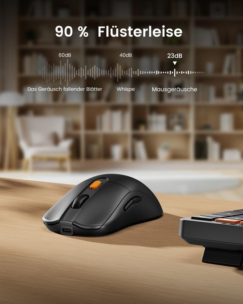 ProtoArc KM60 Wireless Bluetooth Billentyűzet és Egér Szett, Csuklótámasz, Újratölthető, PC/Mac - black