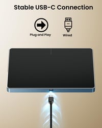 ProtoArc T1-A Trackpad Mac-hez, USB Vékony Külső Érintőpad, Nagy Pontosságú Hordozható Multi-Touch Navigáció MacBook Air Pro/iPad/iMac/Mac M 5