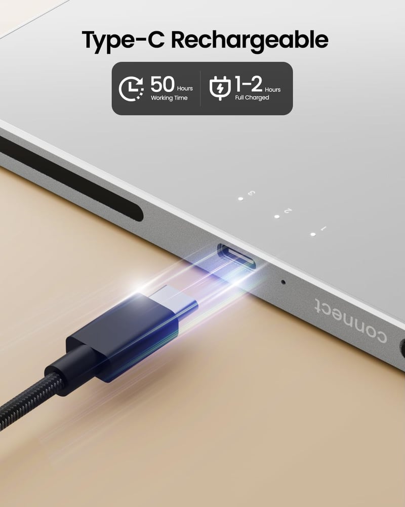 ProtoArc T1 Plus Bluetooth érintőpad Windows 11/10 laptophoz, asztali géphez - ezüst