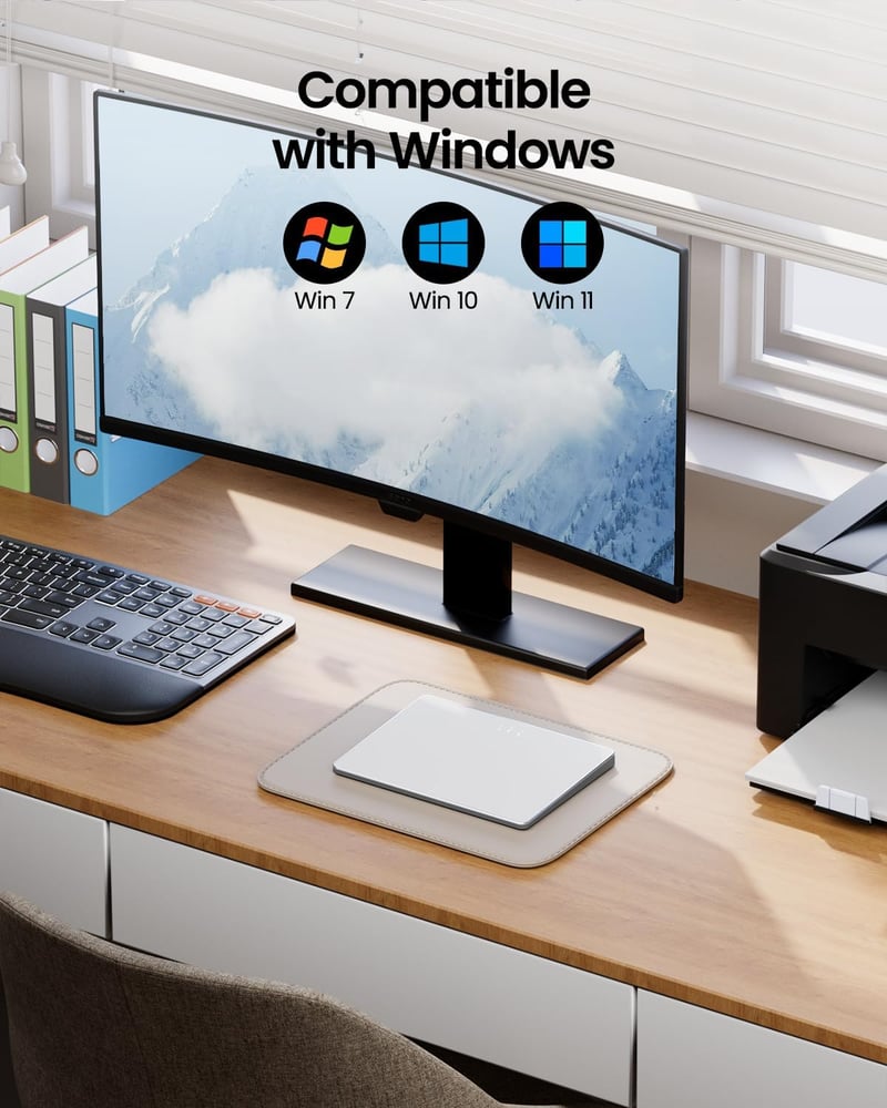 ProtoArc T1 Plus Bluetooth érintőpad Windows 11/10 laptophoz, asztali géphez - ezüst