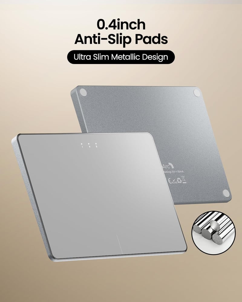 ProtoArc T1 Plus Bluetooth érintőpad Windows 11/10 laptophoz, asztali géphez - ezüst