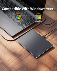 ProtoArc T1 Touchpad USB Külső Érintőpad Windows 11/10/7 Laptop Asztali Számítógép Multi-Touch Navigáció Fekete Hordozható Egér 7