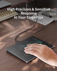 ProtoArc T1 Touchpad USB Külső Érintőpad Windows 11/10/7 Laptop Asztali Számítógép Multi-Touch Navigáció Fekete Hordozható Egér 6