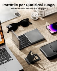 ProtoArc XK01 TP összecsukható Bluetooth billentyűzet touchpad-dal, szürke 4
