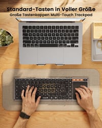 ProtoArc XK01 TP összecsukható Bluetooth billentyűzet touchpaddal QWERTZ 8