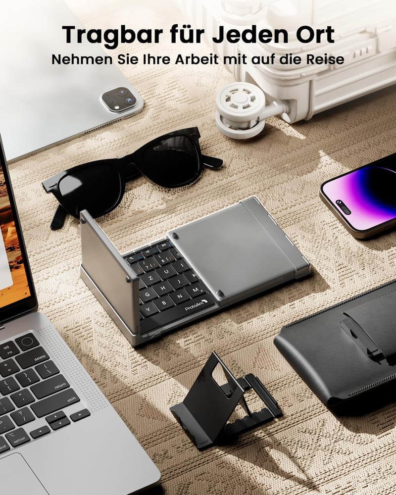ProtoArc XK01 TP összecsukható Bluetooth billentyűzet touchpaddal QWERTZ