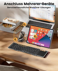 ProtoArc XK01 TP összecsukható Bluetooth billentyűzet touchpaddal QWERTZ 5