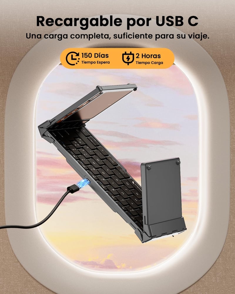 ProtoArc XK01 TP Vezeték nélküli összecsukható Bluetooth billentyűzet touchpaddal, szürke