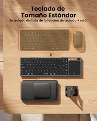 ProtoArc XK01 TP Vezeték nélküli összecsukható Bluetooth billentyűzet touchpaddal, szürke 9