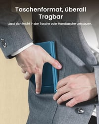 ProtoArc XK04 Összecsukható Bluetooth Billentyűzet QWERTZ Kék, Tablet és Laptop Hordtáskával 3