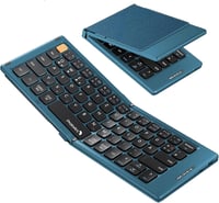 ProtoArc XK04 Összecsukható Bluetooth Billentyűzet QWERTZ Kék, Tablet és Laptop Hordtáskával 1