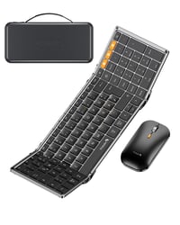Skladacia súprava klávesnice a myši ProtoArc XKM01, QWERTZ, 2.4G + duálne Bluetooth, s numerickou klávesnicou, Windows/Mac/Android, vesmírna sivá 1