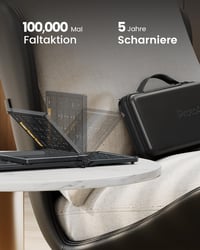 Skladacia súprava klávesnice a myši ProtoArc XKM01, QWERTZ, 2.4G + duálne Bluetooth, s numerickou klávesnicou, Windows/Mac/Android, vesmírna sivá 2
