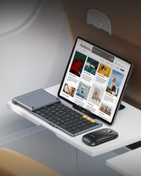 Skladacia súprava klávesnice a myši ProtoArc XKM01, QWERTZ, 2.4G + duálne Bluetooth, s numerickou klávesnicou, Windows/Mac/Android, vesmírna sivá 7