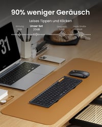 ProtoArc XKM01 Összecsukható Bluetooth Billentyűzet Egérrel, Numerikus Billentyűzettel, QWERTZ - black 6
