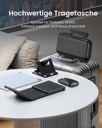 ProtoArc XKM01 Összecsukható Bluetooth Billentyűzet Egérrel, Numerikus Billentyűzettel, QWERTZ - black 4