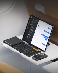 ProtoArc XKM01 Összecsukható Bluetooth Billentyűzet Egérrel, Numerikus Billentyűzettel, QWERTZ - black 7