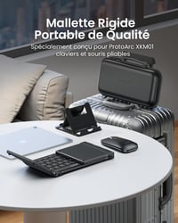ProtoArc XKM01 Összecsukható Vezeték Nélküli Billentyűzet Egér Combo AZERTY Bluetooth USB 4