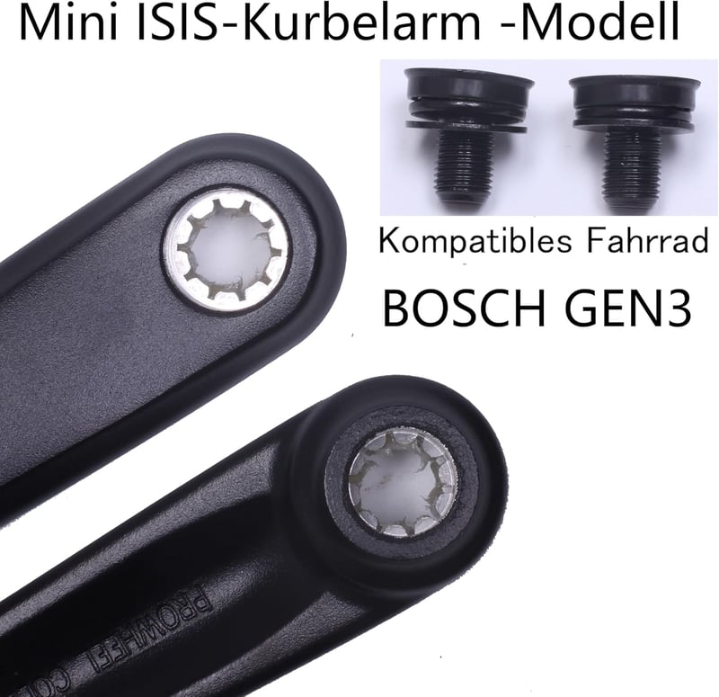 Prowheel Mini ISIS Pedálkar 165/170/175mm Bosch GEN3 E-bike Hajtáshoz