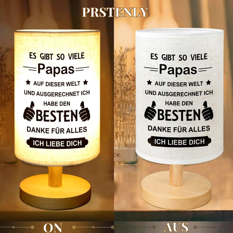PRSTENLY Apa Asztali Lámpa - Ajándék Apának Születésnapra, Karácsonyra, Apák Napjára