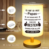 PRSTENLY Apa Asztali Lámpa - Ajándék Apának Születésnapra, Karácsonyra, Apák Napjára 2