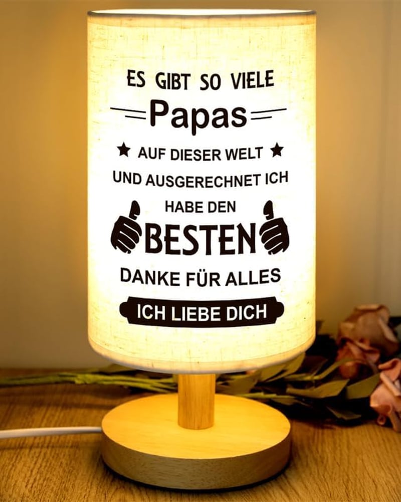 PRSTENLY Apa Asztali Lámpa - Ajándék Apának Születésnapra, Karácsonyra, Apák Napjára