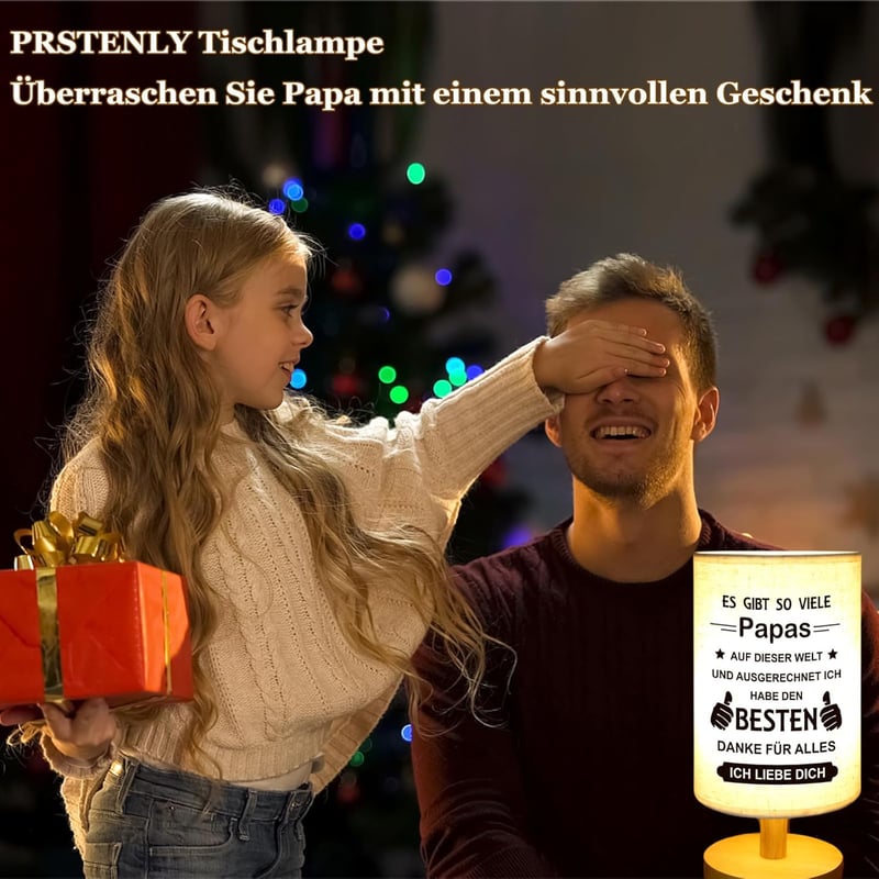 PRSTENLY Apa Asztali Lámpa - Ajándék Apának Születésnapra, Karácsonyra, Apák Napjára