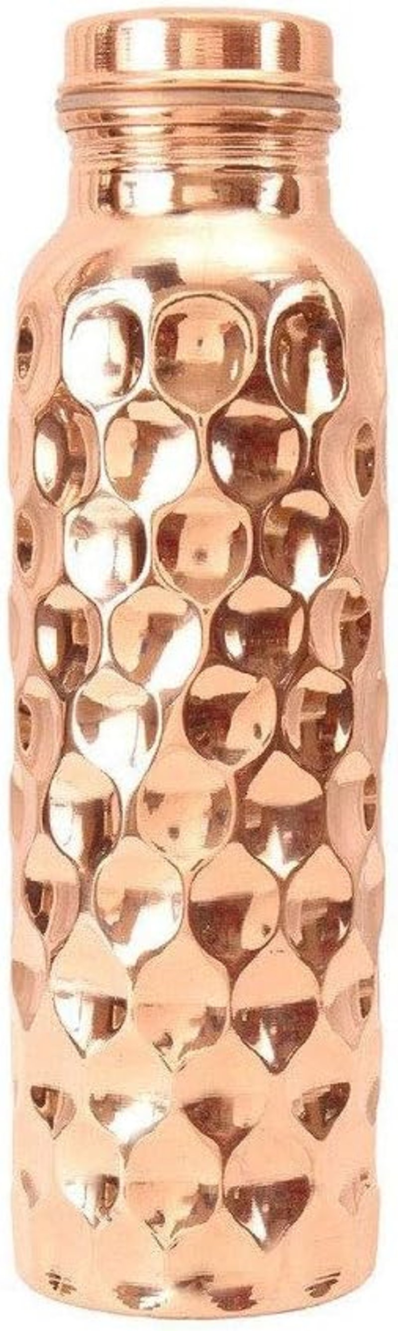 PRURA Ayurvédikus Réz Vízpalack 900ml Szivárgásmentes Természetes Réz - 900 ml, Design 1