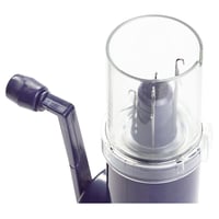 Prym 624145 Moară de tricotat manuală pentru lână, pentru andrele de 3-3,5 mm, pentru începători, albastru, compactă, 14x9x6 cm, dispozitiv pentru realizat șnururi tricotate cu manivelă 4