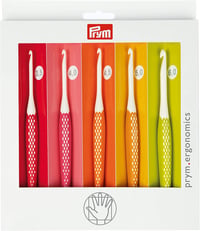 Set de croșete din lână Prym prym.ergonomics, plastic, 3,5 mm - 6 mm, alb alabastru-multicolor 1