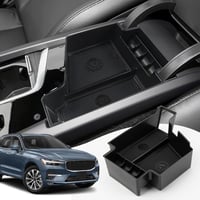 PSLER Autó Középkonzol Tárolódoboz Volvo XC60 XC90 V60 S60 V90 S90 2017-2025 Fekete 1