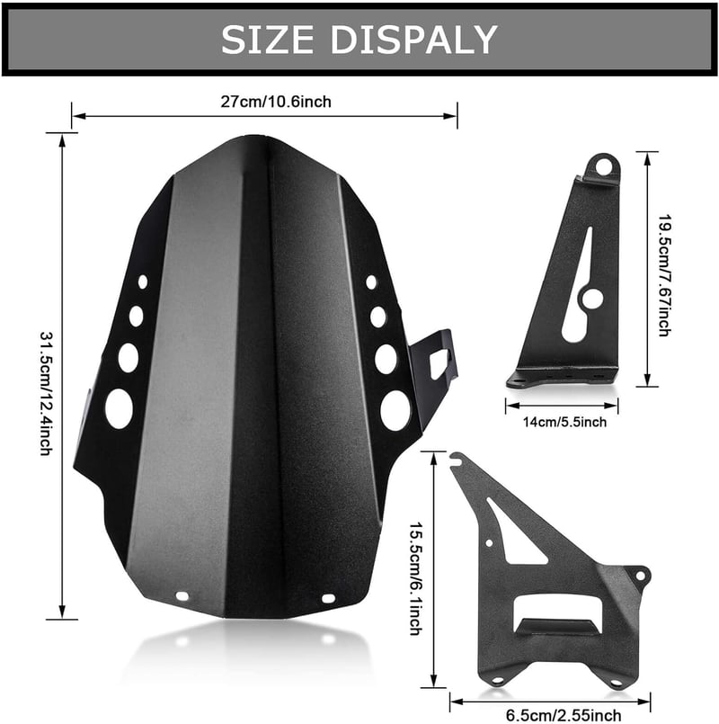 PSLER hátsó sárvédő abroncsvédő sárfogó fekete X-ADV 750 Forza 750 NC 750