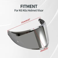 PSLER K6/K6s sisak plexi ezüst tükör motoros sisak kiegészítő 8