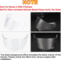 PSLER Shoei Neotec 2 Sisakhéj Tükrös Plexi Motoros Sisak Alkatrész Átlátszó 2