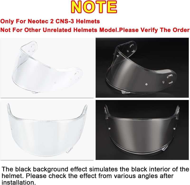 PSLER Shoei Neotec 2 Sisakhéj Tükrös Plexi Motoros Sisak Alkatrész Átlátszó