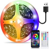 PSTAR 6m RGB LED szalag távirányítóval és app vezérléssel, zeneszinkron, dekorációs fényfüzér 1