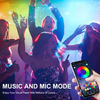 PSTAR LED szalag 20m RGB Bluetooth távirányítóval, app vezérléssel és zeneütemezéssel 5
