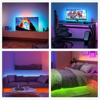 PSTAR LED szalag 3 m, RGB, app és távirányítós, 45-65 colos TV háttérvilágítás 6
