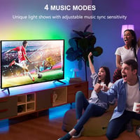 PSTAR LED szalag 3 m, RGB, app és távirányítós, 45-65 colos TV háttérvilágítás 3