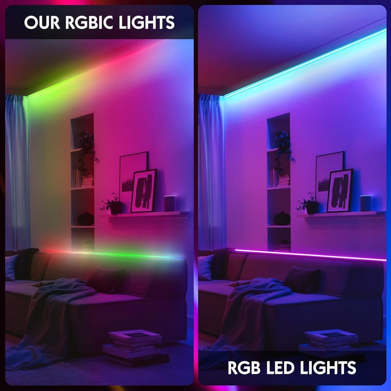 PSTAR LED szalag 4m RGBIC távirányítóval 50-70 colos TV-hez és PC-hez
