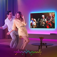 Bandă LED RGB PSTAR 10 m, cu conector USB, controlabilă prin aplicație, sincronizare cu muzica, cu telecomandă și temporizator, pentru acasă, sufragerie, bucătărie 6