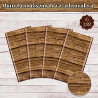 Set de 4 fețe de masă dreptunghiulare PTECDROTS cu model de lemn maro rustic, impermeabile și de unică folosință, pentru decorarea petrecerilor, 130 x 218 cm 4