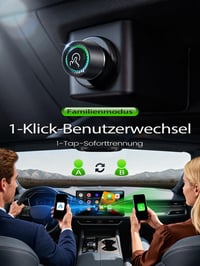 Adaptor wireless Ultra Mini PTGTO 2026 pentru CarPlay și Android Auto - gri 2