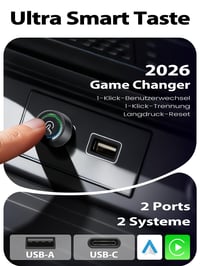 Adaptor wireless Ultra Mini PTGTO 2026 pentru CarPlay și Android Auto - gri 4