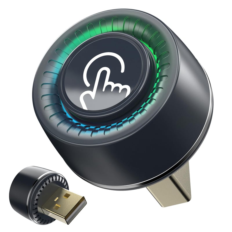 Adaptor wireless Ultra Mini PTGTO 2026 pentru CarPlay și Android Auto - gri