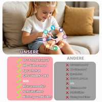 Inteligentné detské hodinky PTHTECHUS 4G s GPS lokátorom, videohovorom, SOS, hlasovým chatom, vodotesnosťou IP68, školským režimom, krokomerom a budíkom, pre deti od 4 do 12 rokov, ružové 8